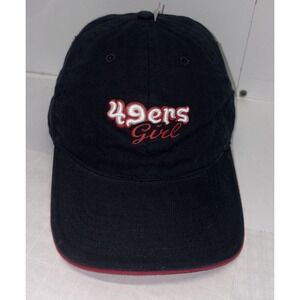 Vintage‎ San Francisco 49ers Girl Strapback Hat Cap NFL Football Black Red